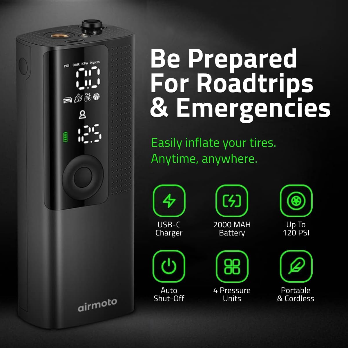 Powerful Portable Air Pump – Inflate Anytime, Anywhere! 🚗💨